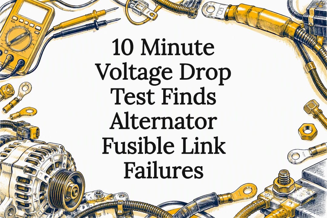 10 Minute Voltage Drop Test Finds Alternator Fusible Link Failures
