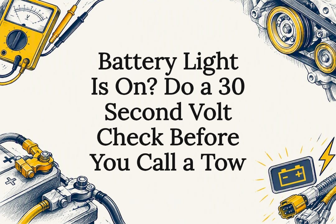 Battery Light Is On? Do a 30 Second Volt Check Before You Call a Tow