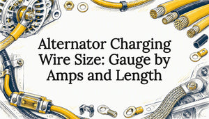 Alternator Charging Wire Size: Gauge by Amps and Length