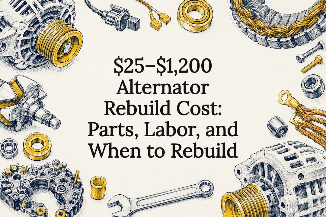 $25–$1,200 Alternator Rebuild Cost: Parts, Labor, and When to Rebuild