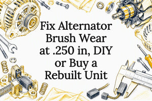 Fix Alternator Brush Wear at .250 in, DIY or Buy a Rebuilt Unit