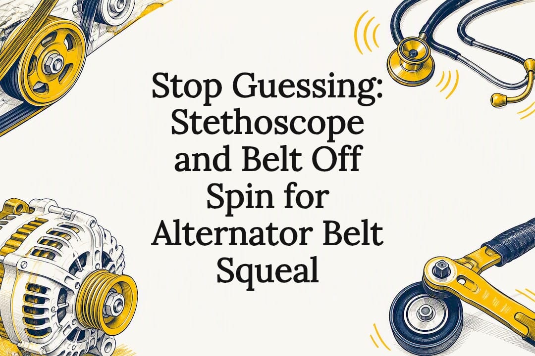 Stop Guessing: Stethoscope and Belt Off Spin for Alternator Belt Squeal