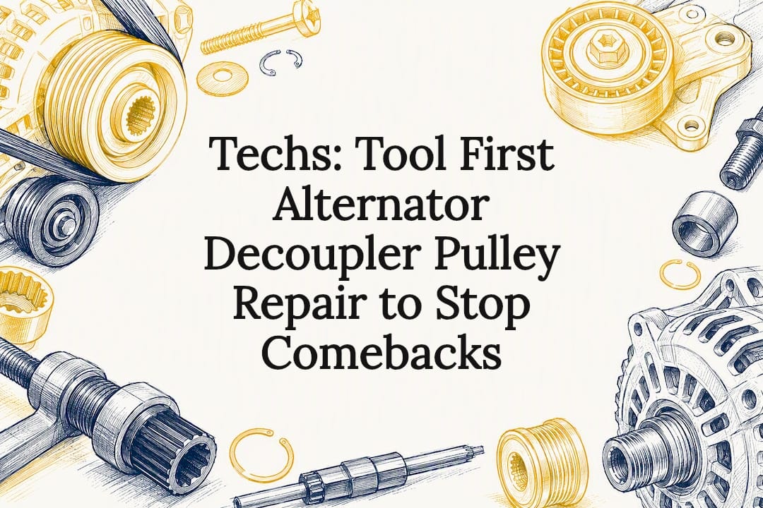Techs: Tool First Alternator Decoupler Pulley Repair to Stop Comebacks
